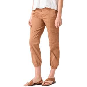 Sanctuary Women’s Rebel Crop Stretch Cotton Cargo Pants Brown Size 28 NWOT